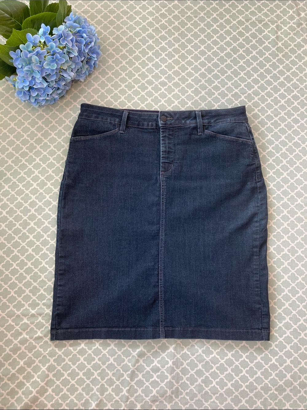 NYDJ Dark Denim Pencil Skirt 14
